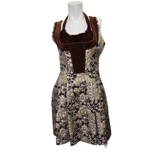 Vntg Dirnol Hock German Sleeveless Dress Size 36